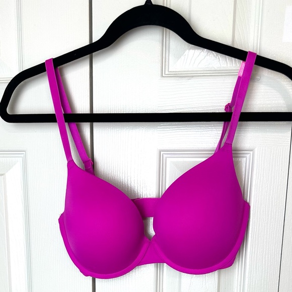 New PINK Victoria’s Secret Wear Everywhere Push Up Bra Magenta Pink Padded Wire - Picture 2 of 16